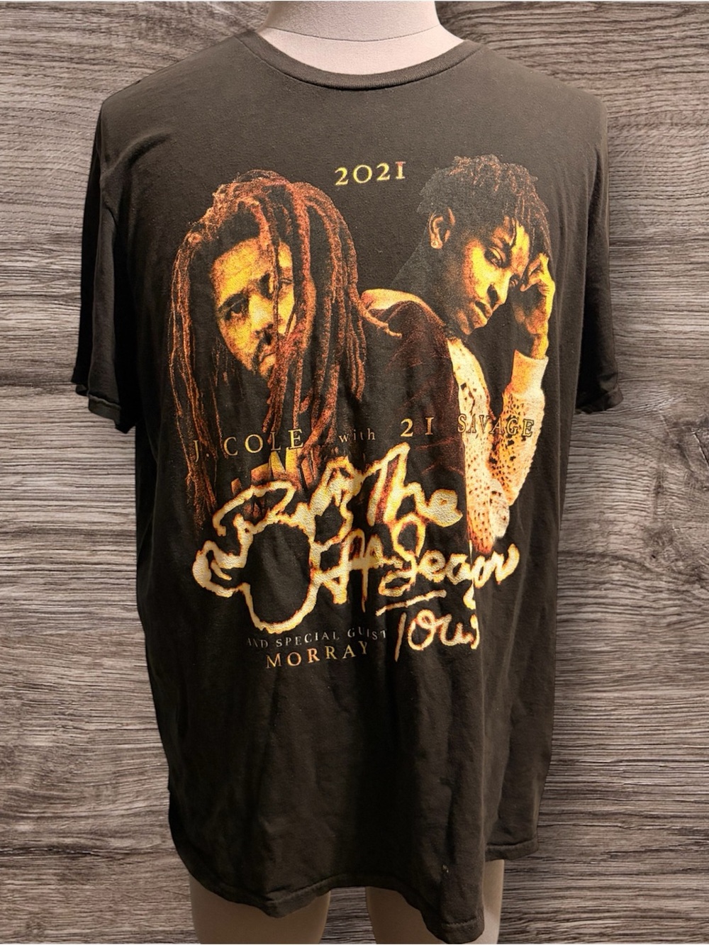 J Cole x 21 savage 2021 parking lot tee xl